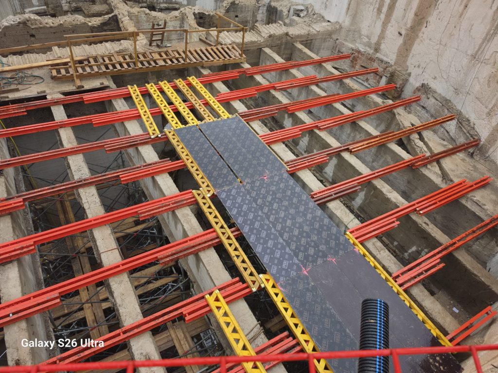 Betona plātnes sagatavošana objektā