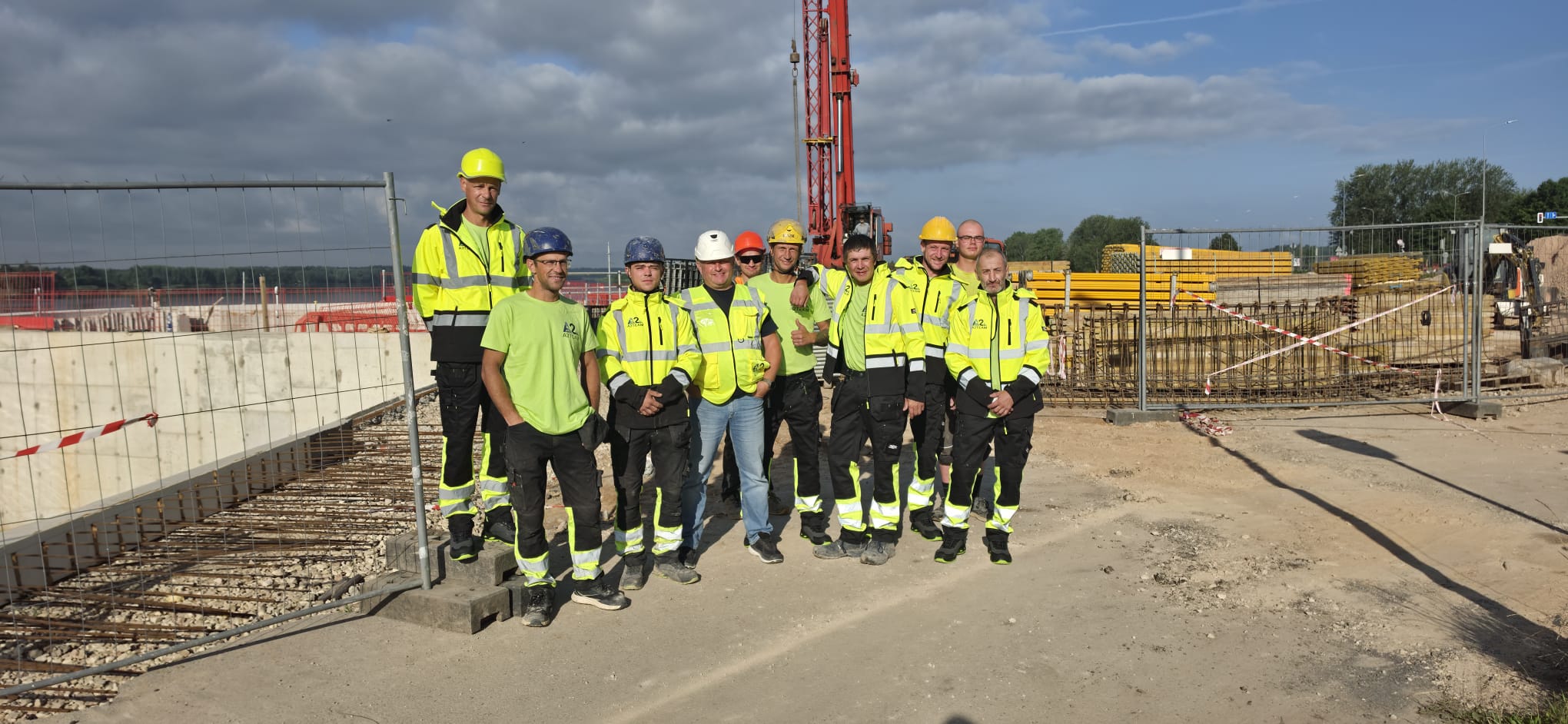 A2TEAM komanda būvlaukumā